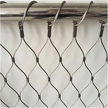 Custom Stainless Steel 304 Wire Rope Anti Fall Safety Mesh Netting, Garden Zoo Fencing 5x5cm, 46 Sizes0.6x2m