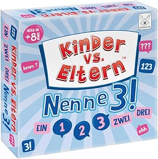Kinder vs Eltern Spiel Nenne 3! Kinderspiele ab 8 Jahre Brettspiel Gesellschaftsspiele Familienquiz Lernspiele Wortspiel des Wissens Quiz Spiel Familienspiele Kartenspiele | 108 Karten