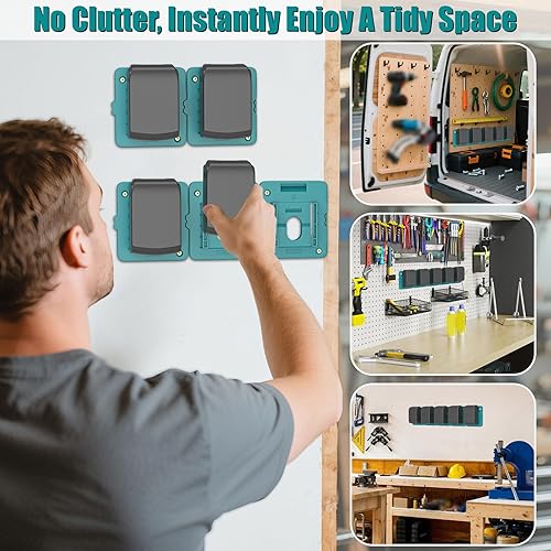 Miniatura 10 de Crtbelfy Soporte de batería para Dewalt 20V 60V soporte de base de batería para baterías DCB200 DCB203 DCB205 DCB206, paquete de 10