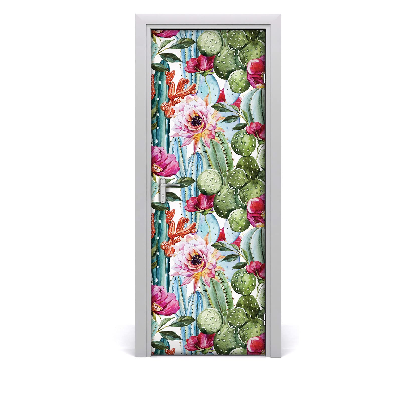 Autocollant de porte 85x200cm floral papier peint de rénovation Magic-Stick
