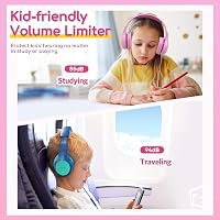 EarFun K1 Gyerek Fejhallgató Vezetékkel, Hangerő Limitáló, Rózsaszín 5
