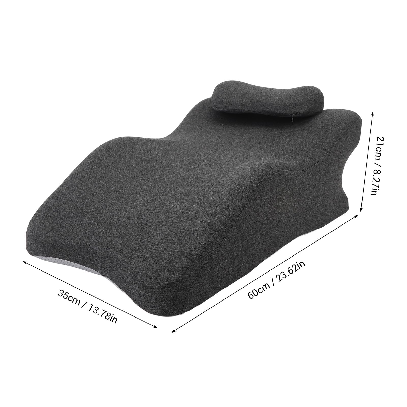 FILFEEL Cojín Elevador de Piernas para una Comodidad óptima en el Hogar, Salón de Belleza o Tienda - Gris Oscuro (Gris Oscuro)