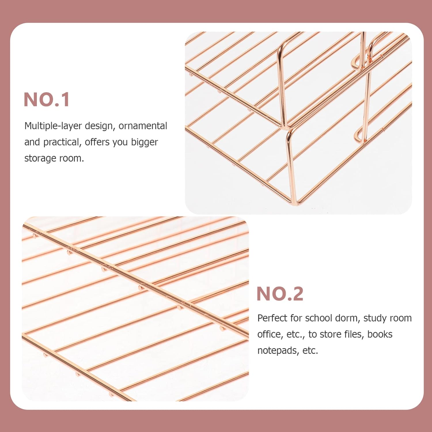 1Set Multi Layer Storage Rack for Desktop Organization Office File Holder Practical Magazine Bracket for Home Office Use Keeps Neat and Accessible