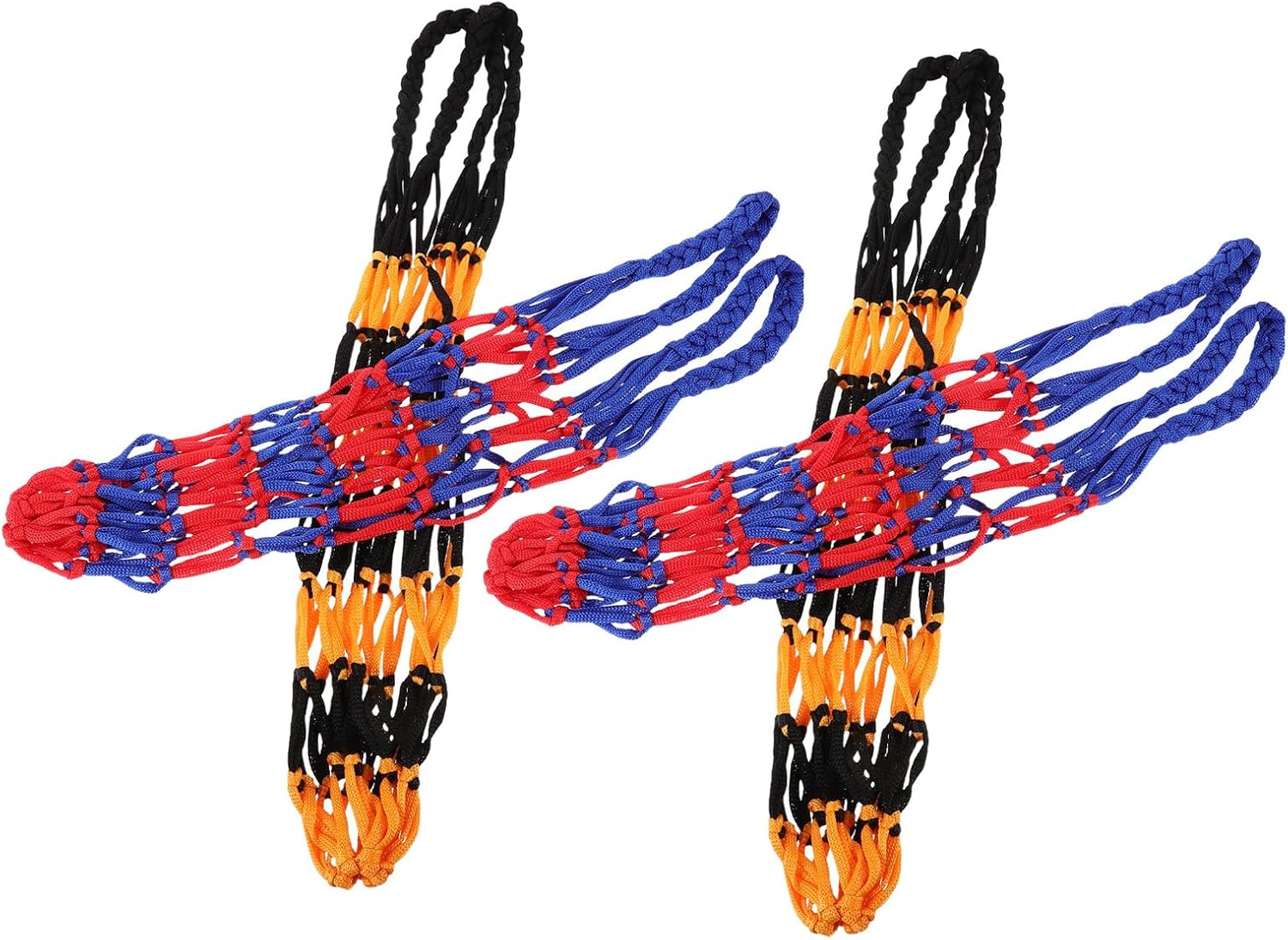 Cabilock Mesh Basketball and Soccer Ball Bag Set, Nylon Sports Ball Carrier with Drawstring Closure, 4pcs Basketball Net Bags for Outdoor Team Sports Storage and Transport