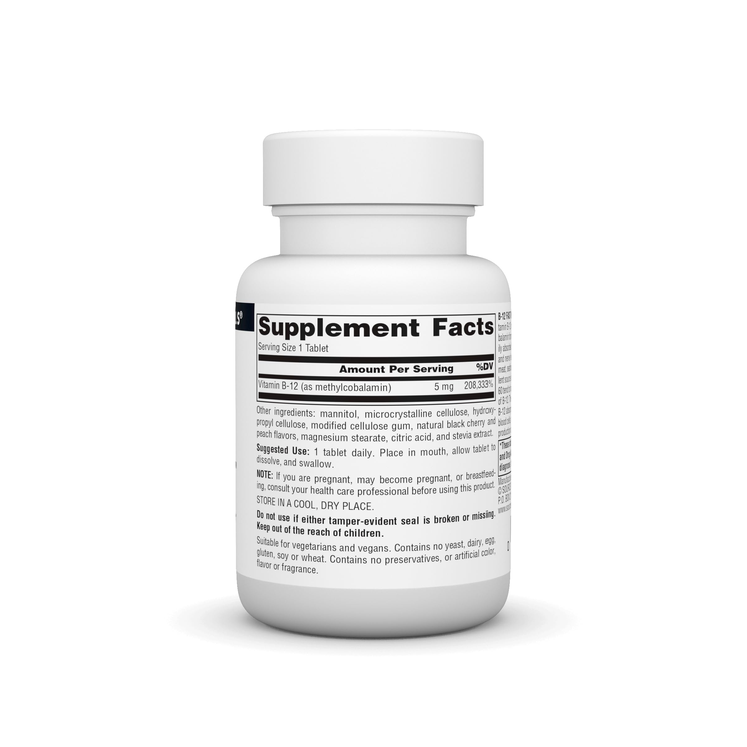Source Naturals, Vitamin B-12-5 mg - 60 Fast Melt Vegan Formula — Amazon image 2