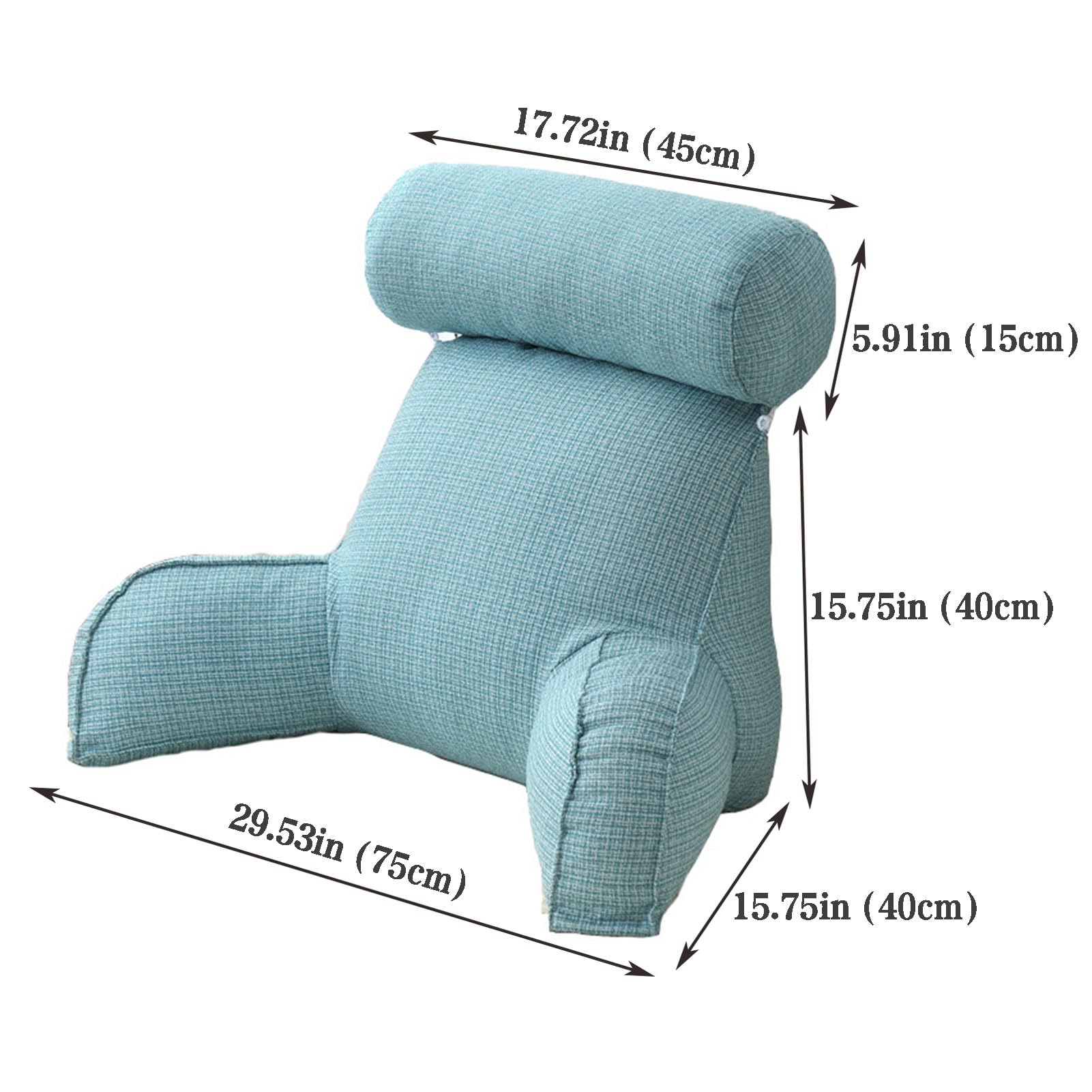 Cuscino da lettura con supporto lombare, cuscino per il riposo del letto, con supporto per braccia e collo, cuscino per la schiena, per sedersi a letto, leggere, giocare e guardare la TV Cuscino da lettura con supporto lombare, cuscino per il riposo del letto, con supporto per braccia e collo, cuscino per la schiena, per sedersi a letto, leggere, giocare e guardare la TV
