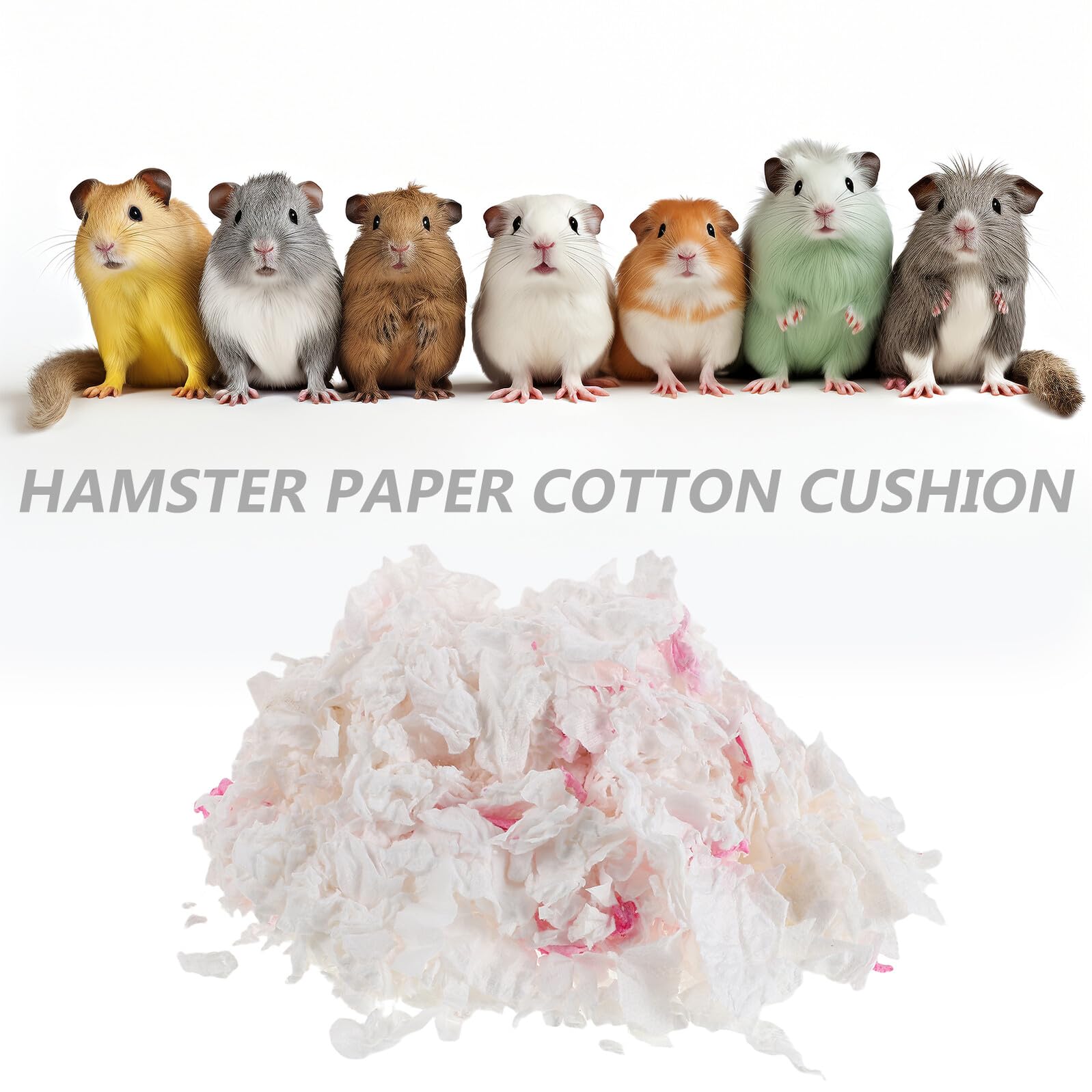 3taschen Hamster Einstreu aus Zellulosefasern für Kleintiere Käfigeinstreu für Hamster und Kaninchen Nistmaterial und Meerschweinchen Einstreu für Kleintiere