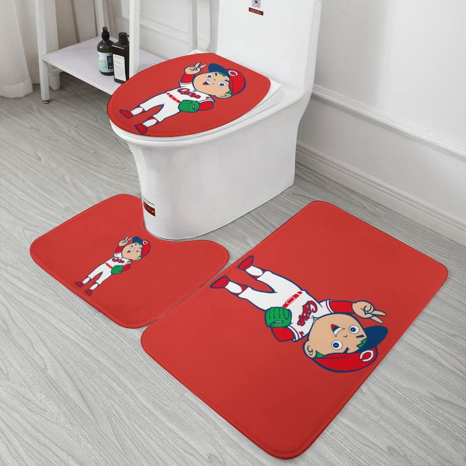 Amazon｜広島-東洋カープ バスマット トイレマット 3点セット タンク