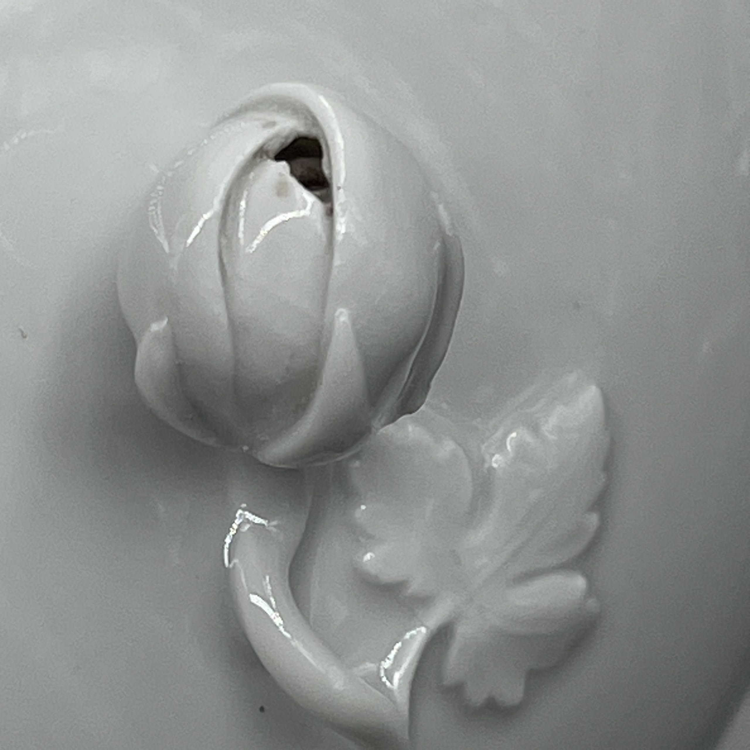 Generisch Meissen Zuccheriera in porcellana con coperchio bianco Nelle spade sono 4 tagli larghi 9,5 cm e alti 6 cm