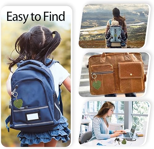 Miniatura 77 de Funda de cuero compatible con Apple AirTag, rastreador de llavero GPS Airtag con llavero, cubierta protectora antiarañazos para AirTag