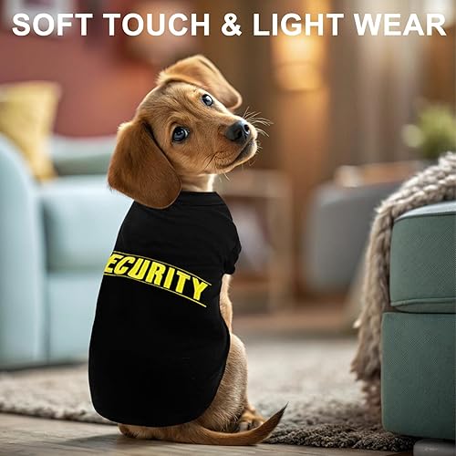 Miniatura 9 de BINGPET Camisa de policía para perros, camiseta de algodón suave para mascotas, ropa para perros, chaleco suave y ligero para perros pequeños y