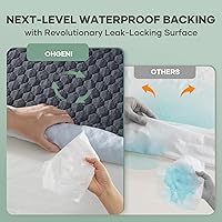 Vista 2 de OhGeni 100% Waterproof Mattress Protector, Queen-Gray Size Mattress Pad, Fits 6"-20" Mattresses with Deep Pocket, Cooling, Breathable Fitted Sheets