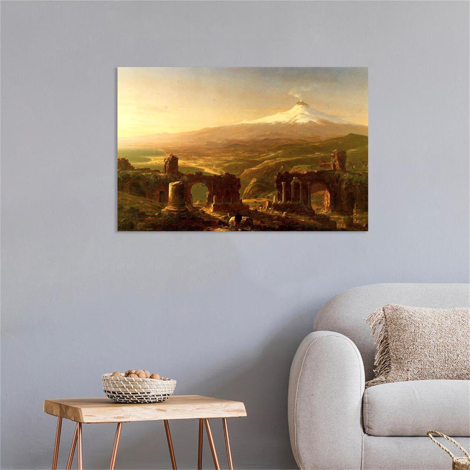 Amazon.com: NHYGJSTX Thomas Cole Prints,Mount Etna from Taormina