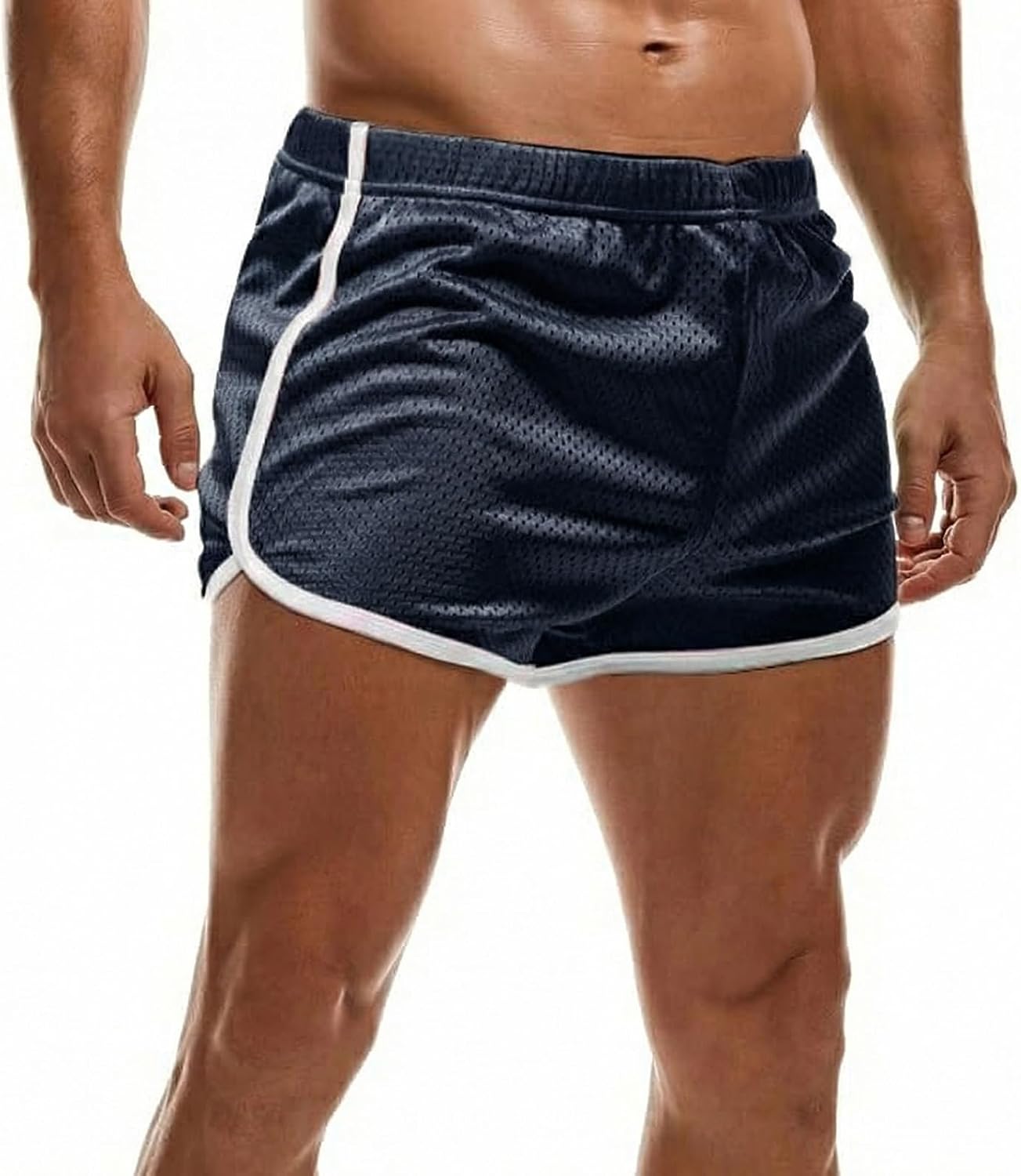 AIMPACT Men's Mesh Running Shorts 3 Inch Athletic Gym Elastic Drawstring