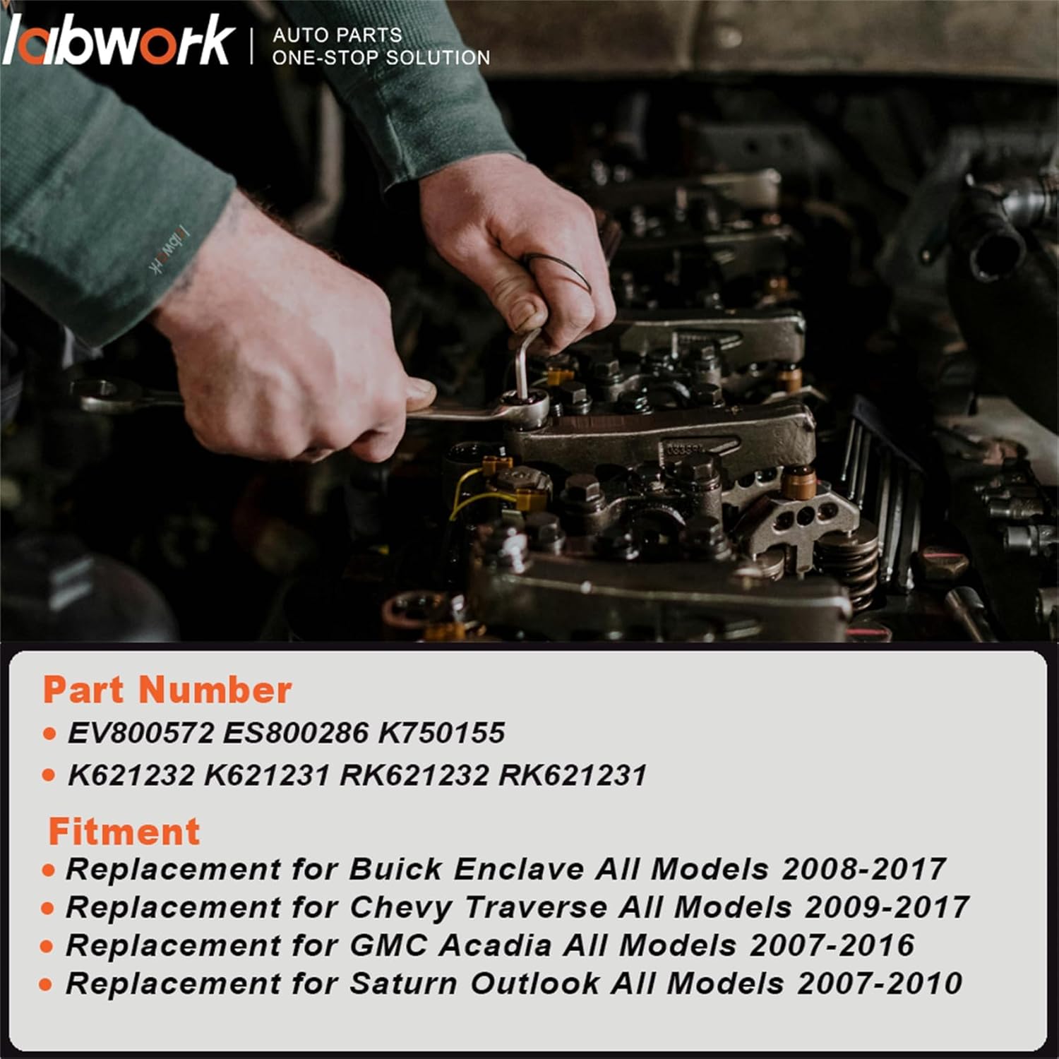 labwork 12pc Front Lower Control Arm w/Ball Replacement for Buick Enclave Replacement for Chevy Traverse