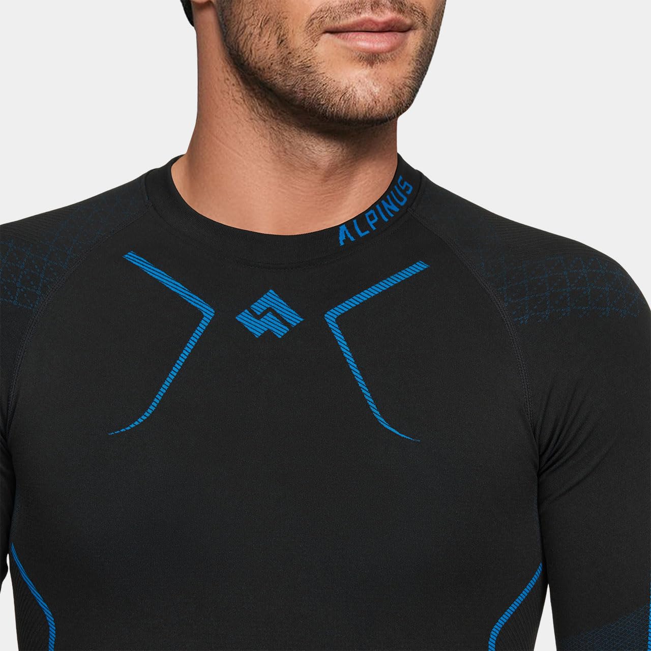 Alpinus - Thermounterwäsche Herren Set Lillehammer, Funktionsunterwäsche Schnelltrocknend, Thermo Unterwäsche mit Belüftungszonen, Thermowäsche, Funktionswäsche, Thermal Underwear