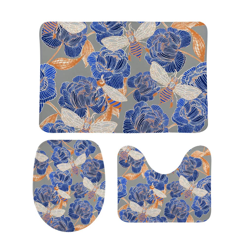 Tapis de bain antidérapants absorbant l'eau intérieur extérieur lot de 3 tapis cuisine