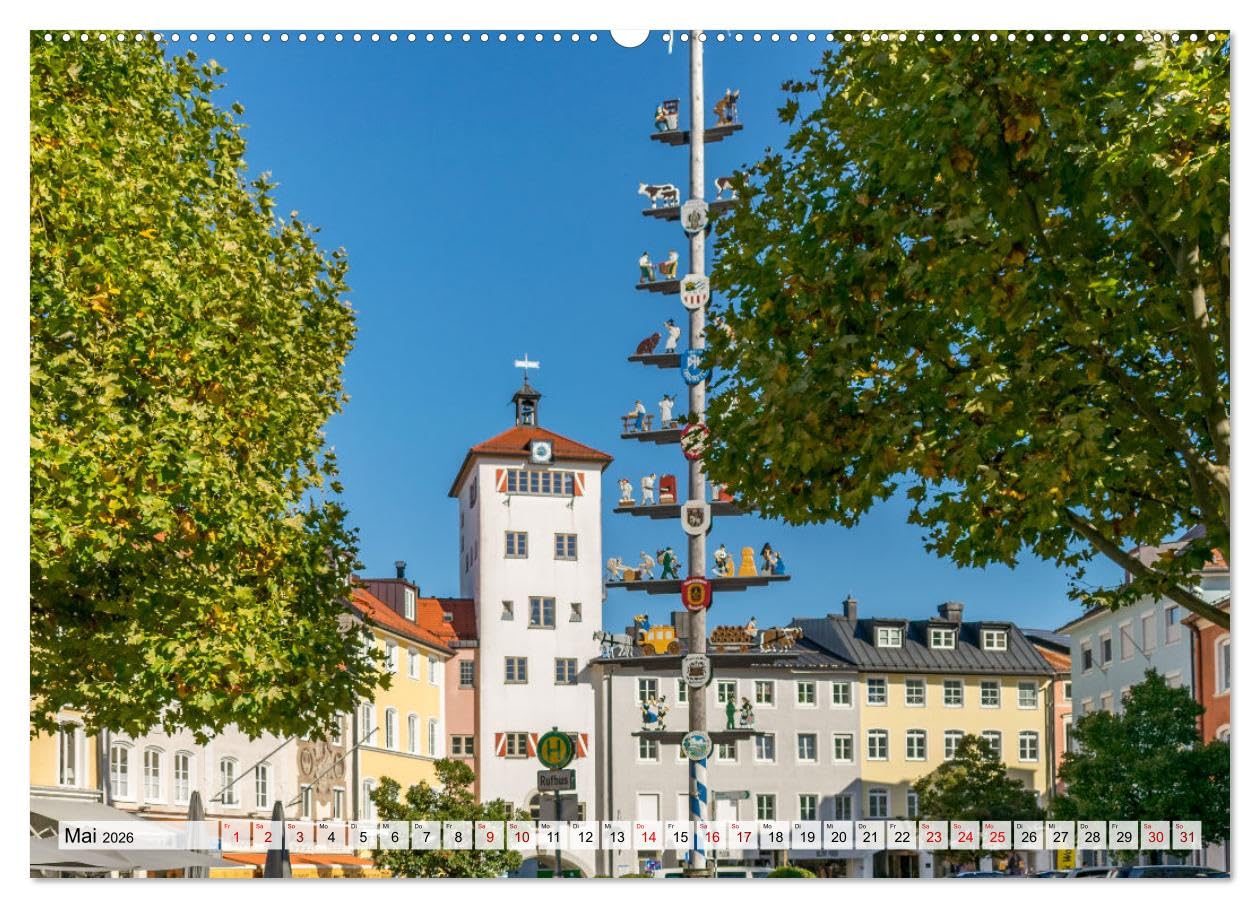 Urlaubsregion Bayern (hochwertiger Premium Wandkalender 2026 DIN A2 quer), Kunstdruck in Hochglanz: Beliebte Ausflugsziele in Bayern (CALVENDO Orte)