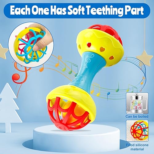 Miniatura 6 de Sonajeros para bebés de 0 a 6 meses sonajeros para bebés de 0 a 6 meses Juguetes de sonajeros para bebés 0-3-6-12 meses Juguetes de sonajero para