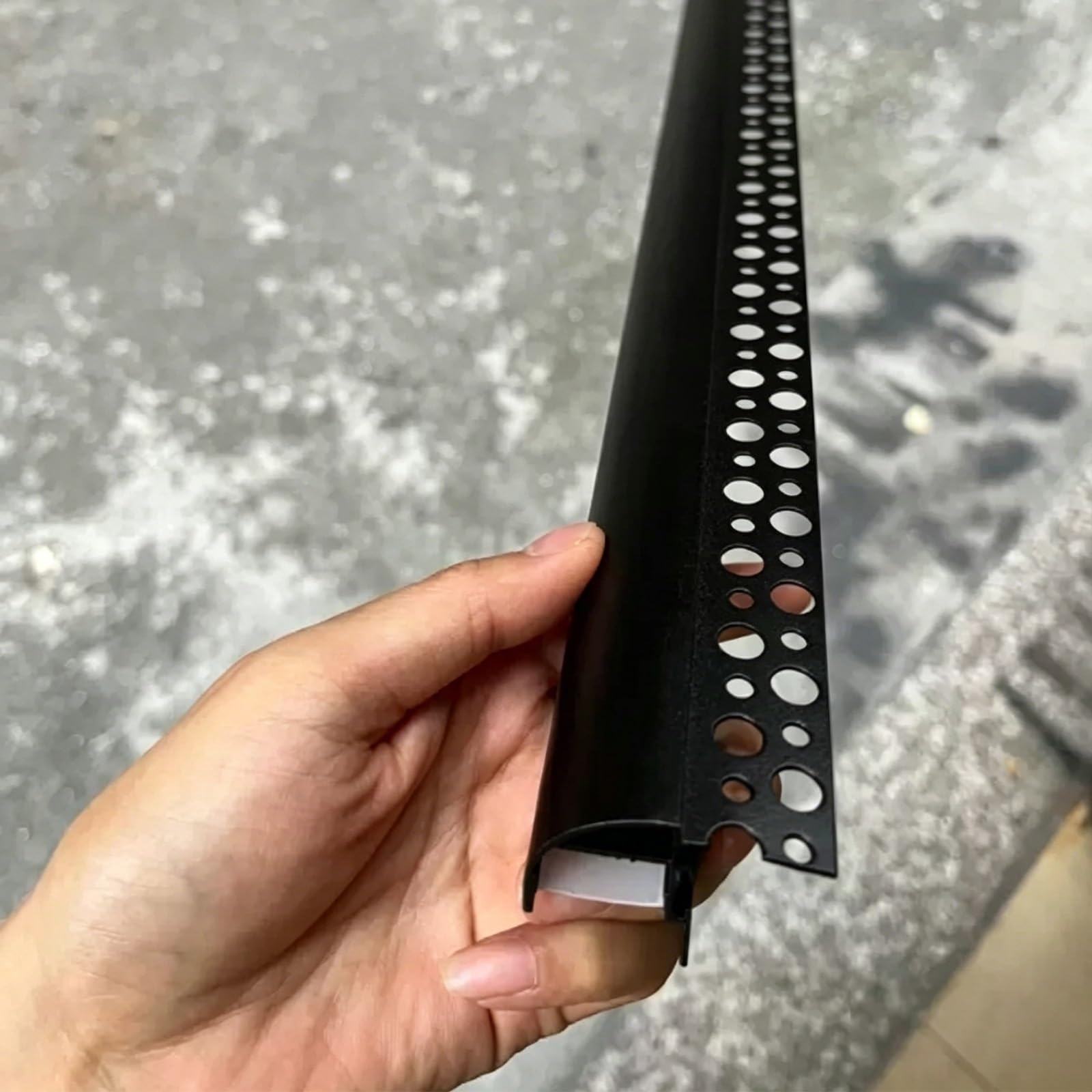 LZMZMQ Roof Drip Edge Flashing Rain, Waterproof Eaves Rain Diverters with Light Channel, Drip Line Aluminum Profile for Tiles Concrete Brick(Silver,7M(23FT))