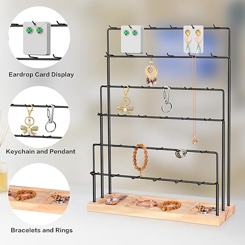 Miniatura 2 de GEAMSAM Soporte de exhibición de aretes para vender, soporte de exhibición para aretes, organizador de joyas para vender tarjetas de aretes,