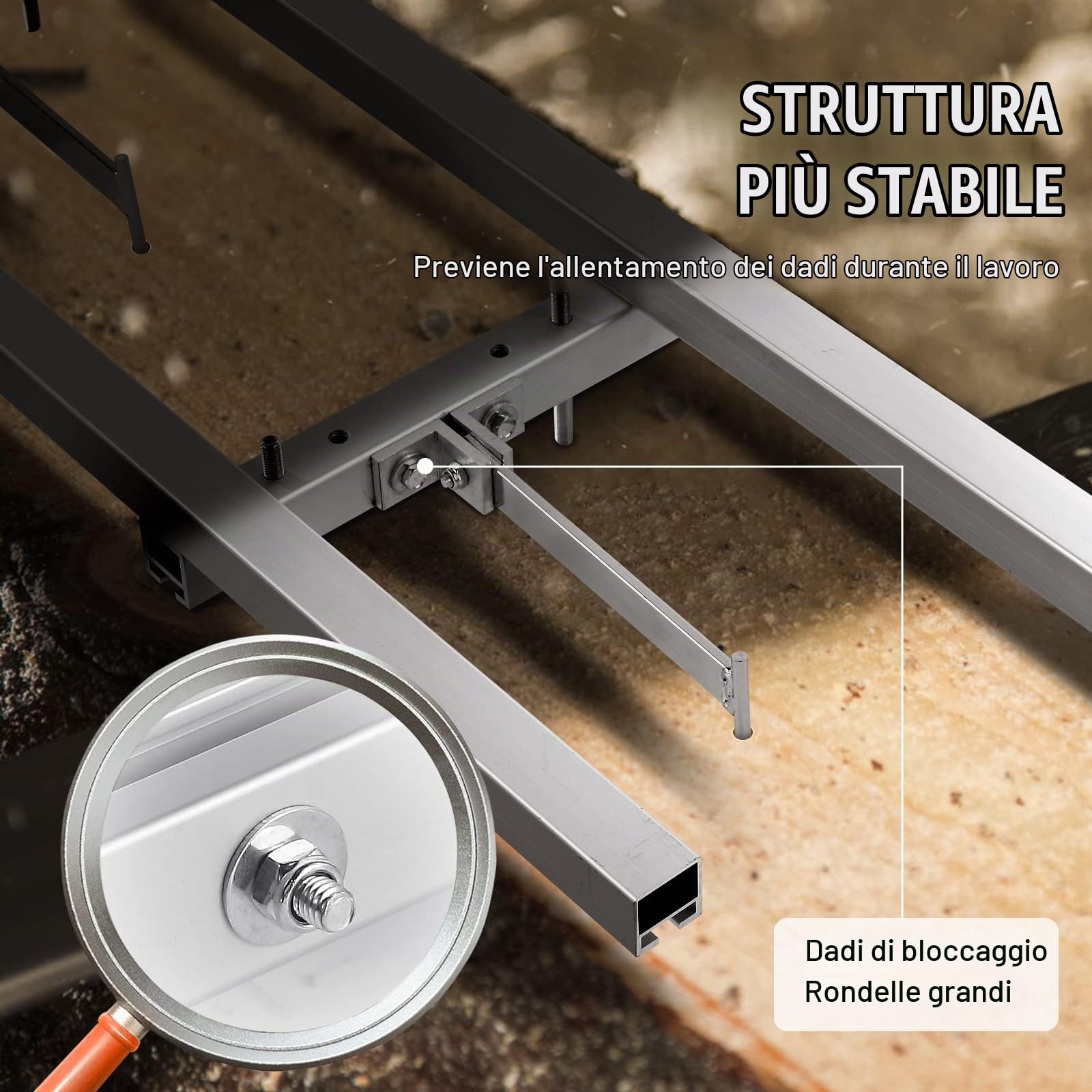 VEVOR Guida per Fresatura da 274cm, Kit di Barre Trasversali, Guida per Troncatrice a Catena, Sistema di Guida per Segheria in Alluminio Regolabile, Binario Guida per Troncatrice a Catena di Falegname