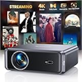 [Built-in Official App/4K Support/Compact]Smart-Projector with WiFi6 and Bluetooth, Outdoor Movie Projector & DoIby , Compatible w/ Netflix/YouTube/PrimeVideo, AI Auto Focus, Portable Home Proyector