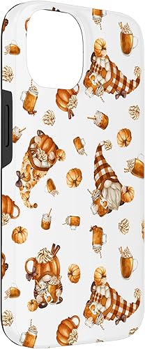 Miniatura 6 de iPhone 1212 Pro patrón de otoño y calabaza especias para Acción de Gracias y otoño gnomo caso