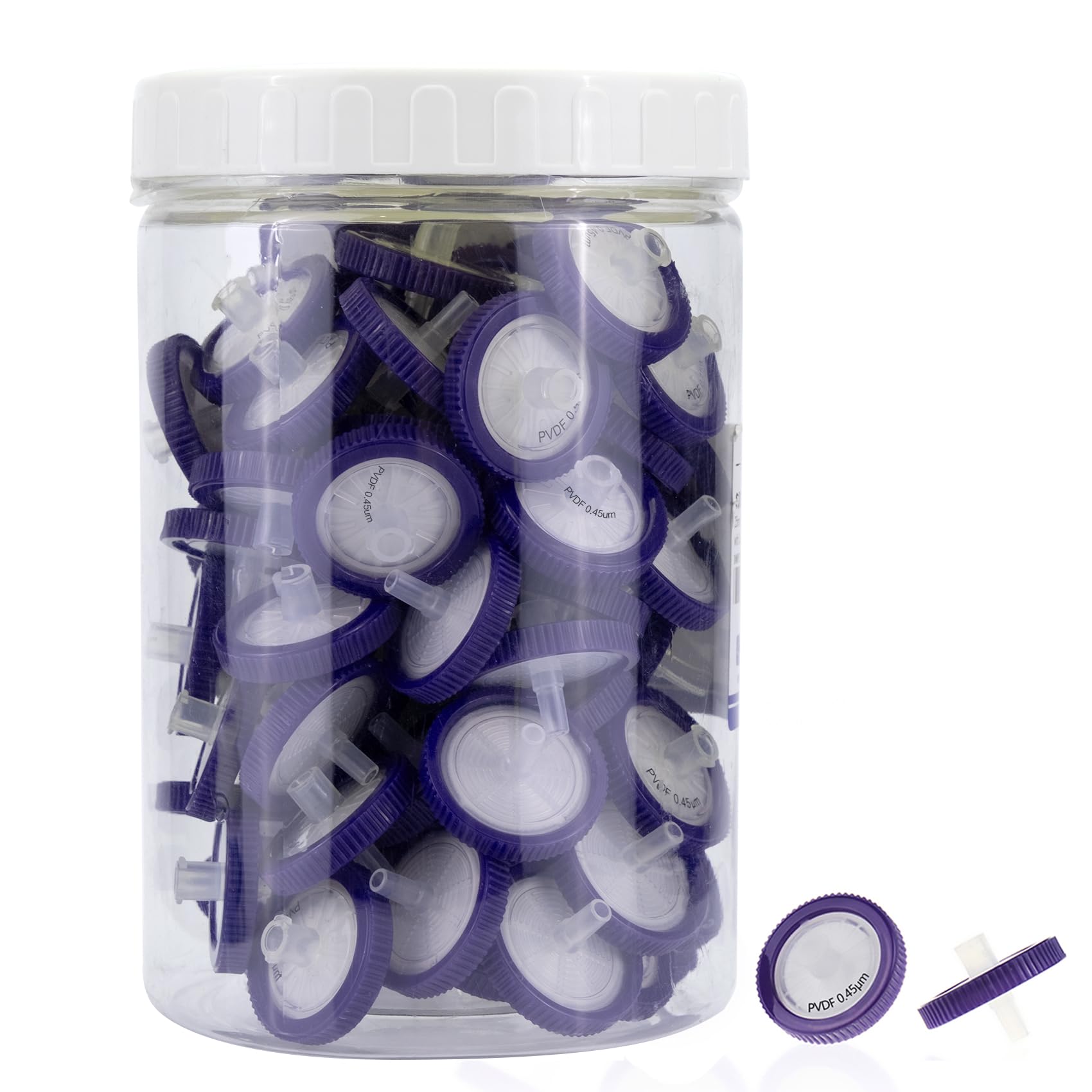 Syringe Filters PVDF Hydrophilic Filtration 0.22um 13mm Membrane Diameter Lab PVDF Membrane Disc Non-Sterile by Labfil, Pack of 100 — Amazon image 9