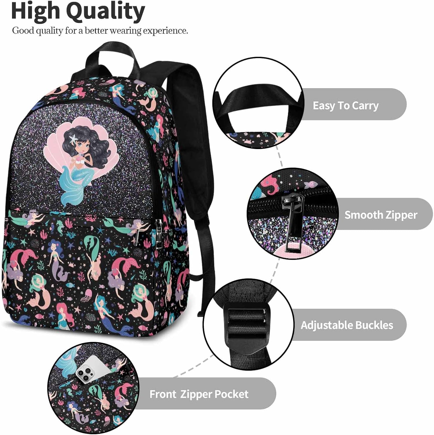 Back to School Personalized Kids Backpacks with Name, Custom Bookbag for Girls Boys and Lunch Box Set Gifts