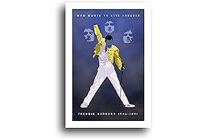 Freddie Mercury: Minimalist Art Poster Print (13" X 19")