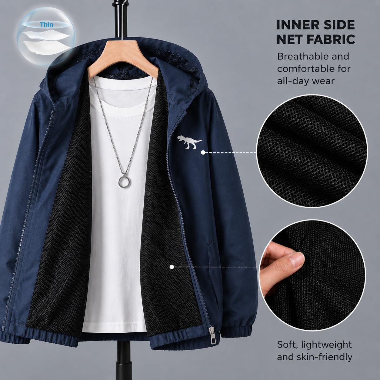 71sMFyZgnuL._SL1254_ TAGAS Boys Hooded Jacket | Full Sleeve Front Zip Lightweight Casual Jacket with Pockets | Stylish Outdoor Wear for Kids & Teen Boys| Kids Boys & Girls Unisex Warm Full Sleeves Jacket