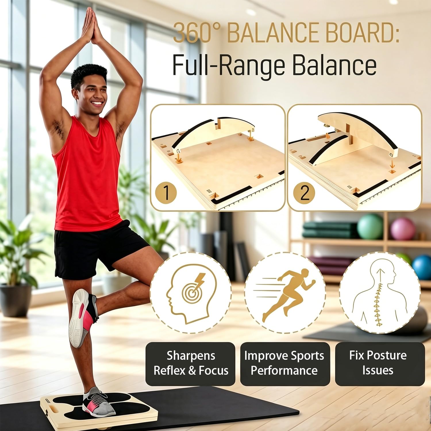 Pedana Inclinata 3-In-1 Per Stretching Dei Polpacci,5 Angoli Regolabili, Capacità Di Carico 150 Kg, Supporto Per Polpacci Regolabile Con Maniglia, Design Antiscivolo