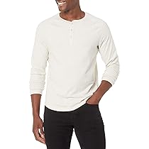 Amazon Essentials Maglia con Collo Serafino a Maniche Lunghe Slim Uomo, Avena Puntinato, M