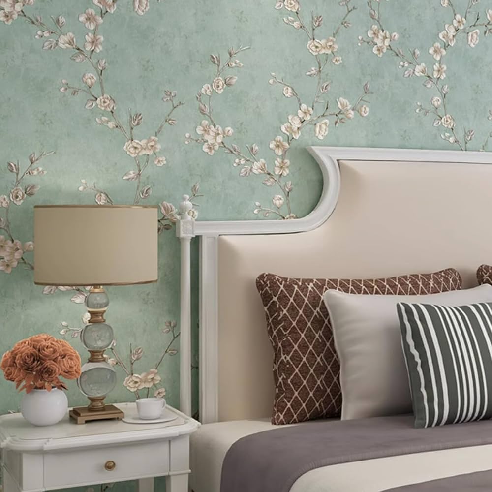 Amazon | PIRNSDG 壁紙 フラワー 花柄 ボタニカル ナチュラル のり付き