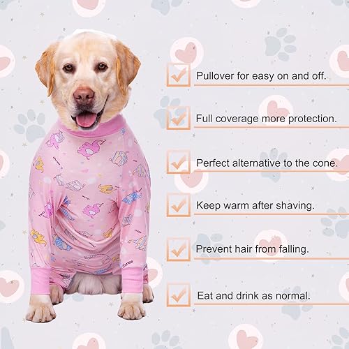 Miniatura 7 de Yeapeeto Traje de recuperación para perros después de la cirugía, suave, de manga larga, para perros, alternativas al cono, evita lamerse, mamelucos