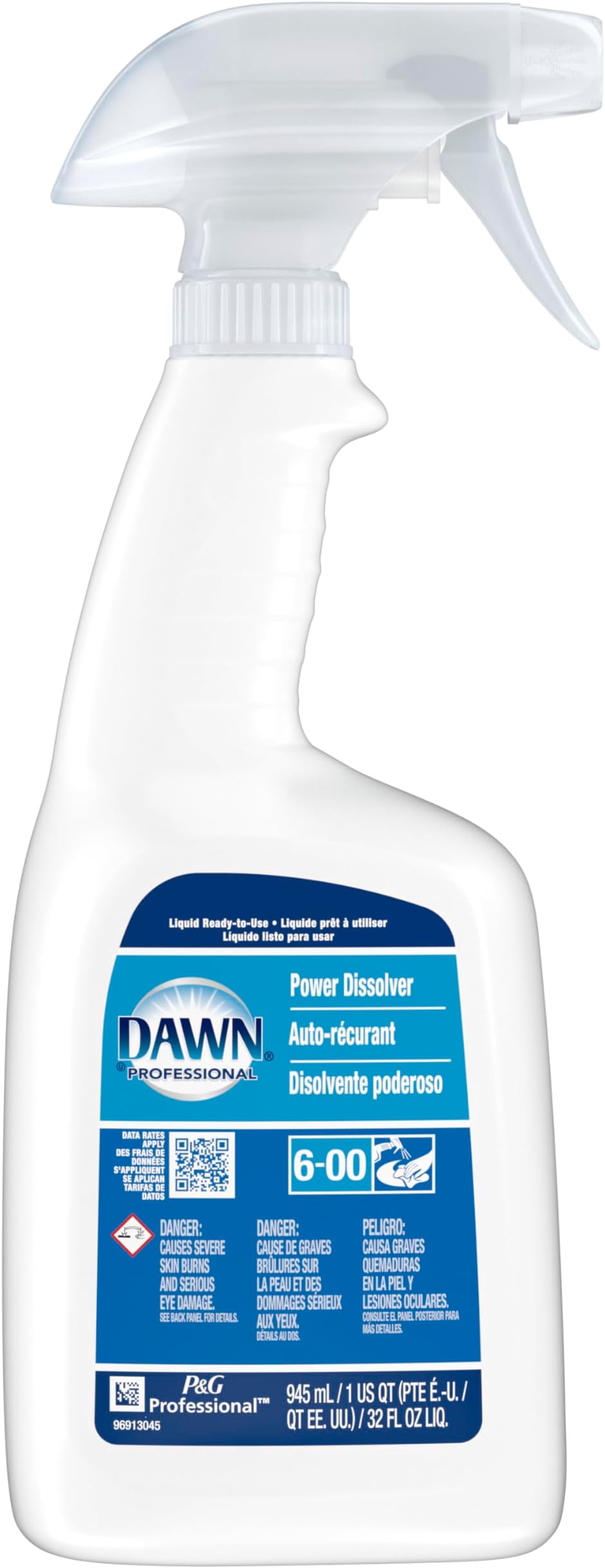 Dawn Professional Power Dissolver Spray, Bulk Degreaser Spray for Pots, Pans, Dishes, Stoves, Ovens and Grills in Commercial Restaurant Kitchens, 32 Fl Oz (Pack of 6)