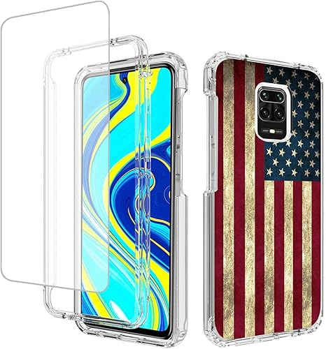 Miniatura 1 de Funda para Redmi Note 9 ProNote 9SRedmi Note 9 Pro MaxPoco M2 Pro con protector de pantalla de vidrio templado, cubierta protectora de cuerpo