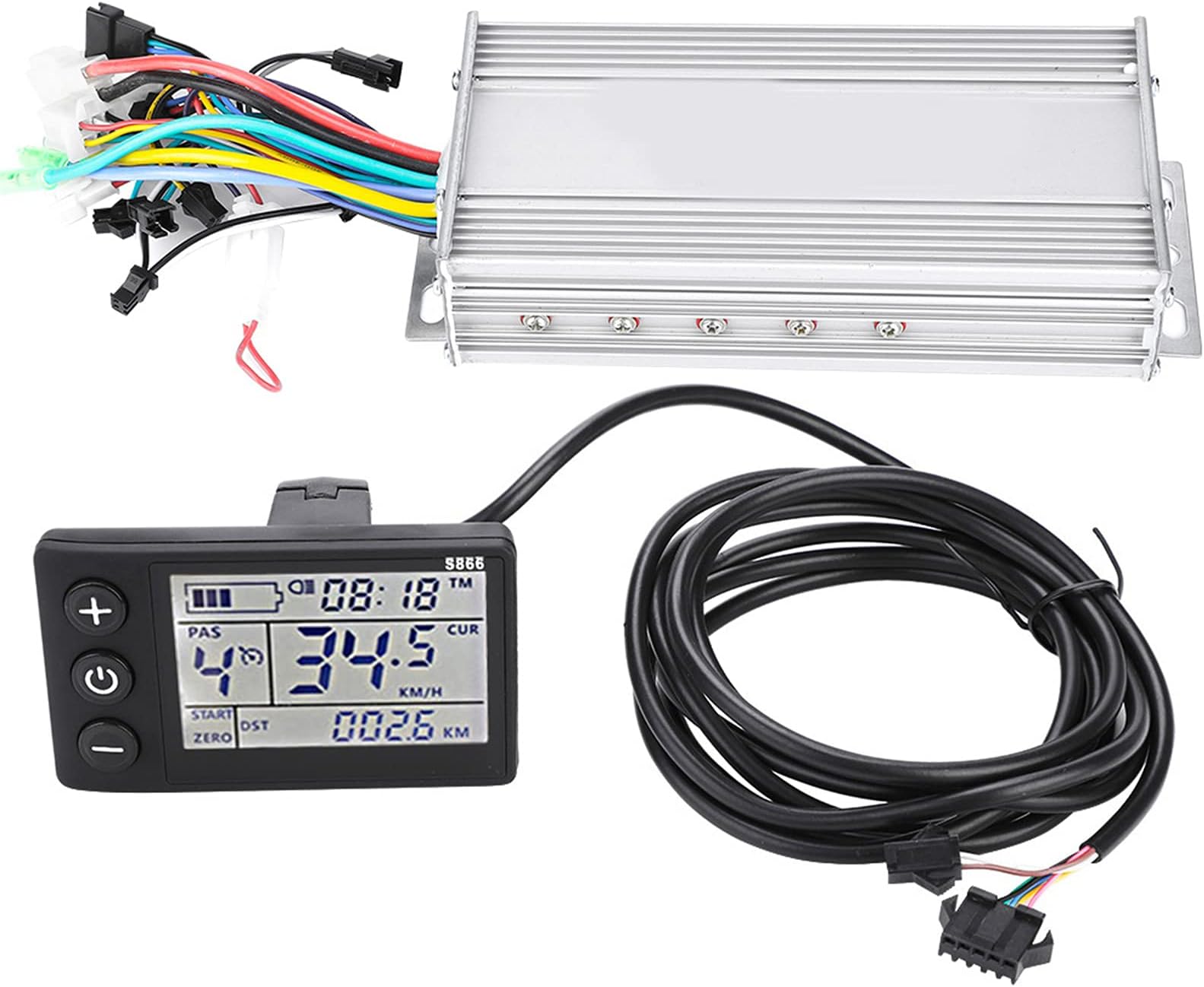 E-Bike Brushless Controller, Waterproof LCD Display Panel Electric Bicycle Scooter Motor Controller Kit, Motor Brushless Controller(1000W 48V)