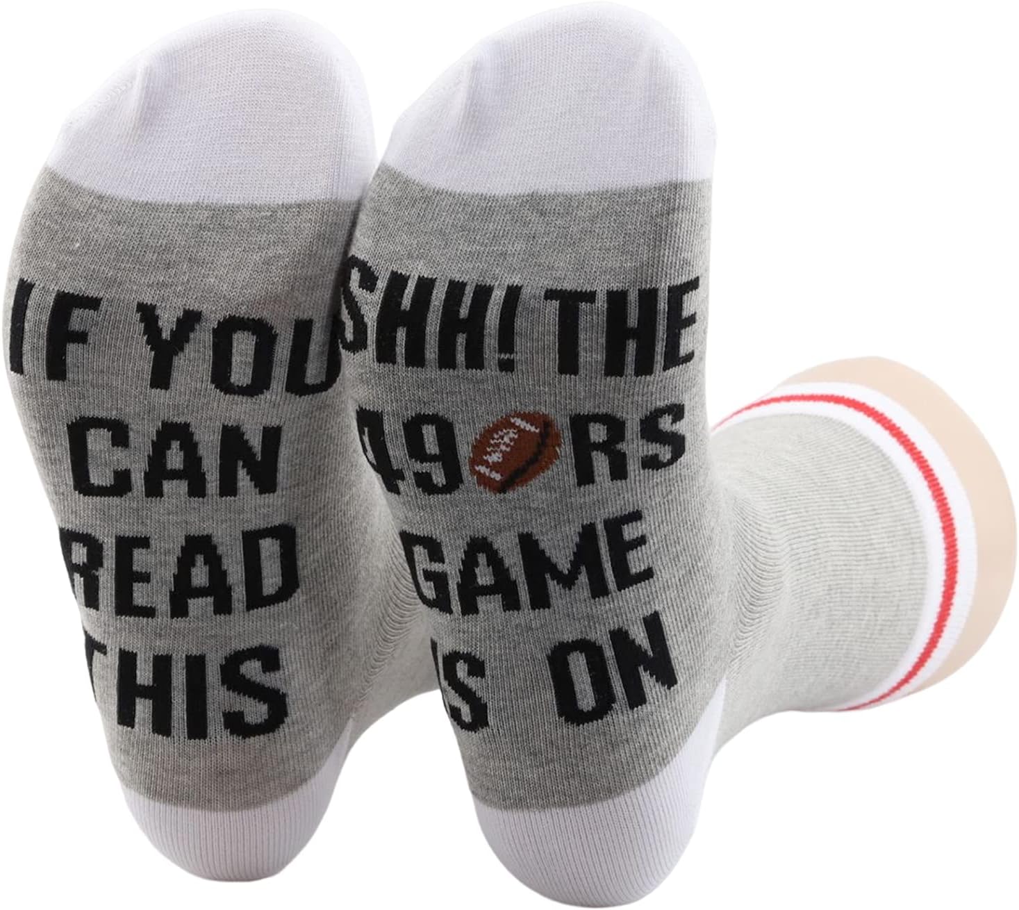 GJTIM 2PAIRS Novelty Fans Gift Socks If You Can Read This SHHH The Football Game Is On Football Fans Gift - Image 6