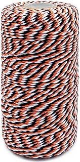 Twine String Orange and Black Butchers Twine 328 Feet 2mm Thick Christmas Halloween Twine for Gift Wrapping DIY Crafts Home Decoration String Art Gardening