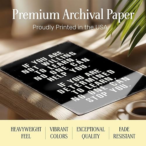 Vista 29 de Motivational Wall Art - Office Wall Art & Decor Motivational poster - Positive Quotes Wall Decor - Encouragement Gifts - Positive Sayings for Wall