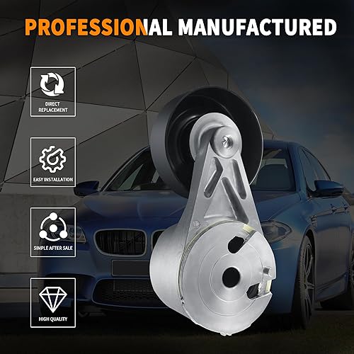 Miniatura 4 de BUYMACHINERYPARTS 10229114 38108 Conjunto tensor de correa de transmisión con polea, compatible con Chevy Blazer 89-95, para Yukon 92-95, para Chevy