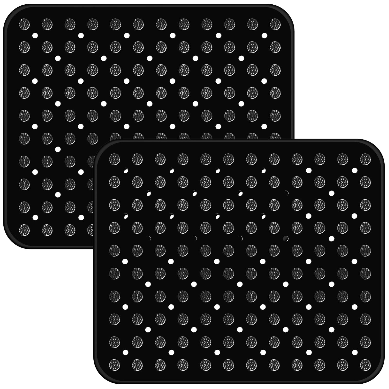 Coopay 2 Pack Kitchen Sink Mat Plastic Protect Mat PVC Eco-friendly Kitchen Adjustable Stainless steel/Porcelain Dish Drying Pad Protector for Bottom