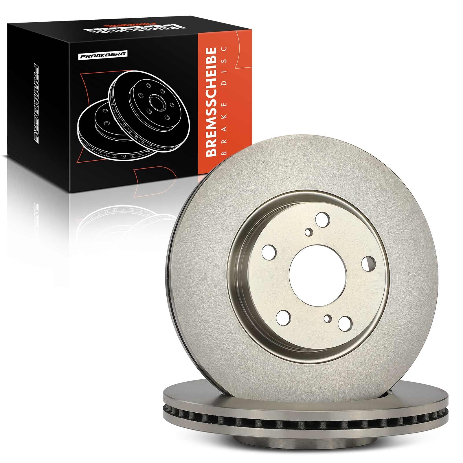 Frankberg 2 discos de freno delantero izquierdo y derecho, compatible con Aven.sis Station Wagon T25 2,2L 2005-2008 Cor.olla Verso R1 ZER ZZE12 Replace # 4351205080