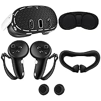 Vista 1 de Silicone Cover Set Compatible with Meta Quest 3 Accessories, Quest 3 Silicone Face Cover, VR Shell Cover,Quest 3 Touch Controller Grips