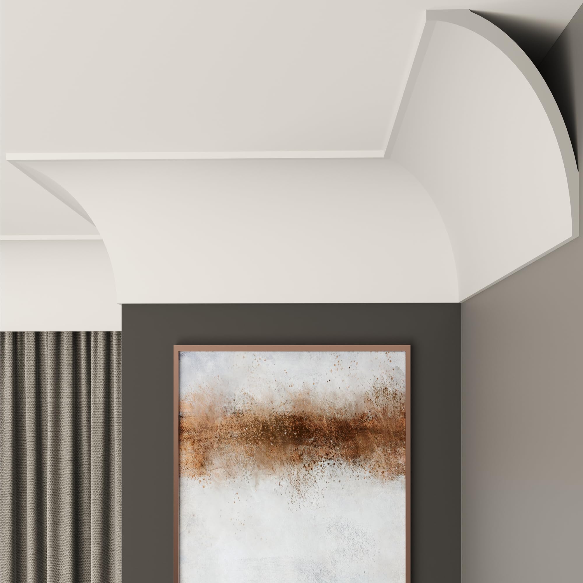 FAST DECOR Coving for Ceilings,White XPS Cornice, Lightweight Ceiling Moulding and Trim, Paintable Decorative Finish, Easy DIY Fit, Durable and Moisture Resistant (6m (3 Length), CW03) โ image 1