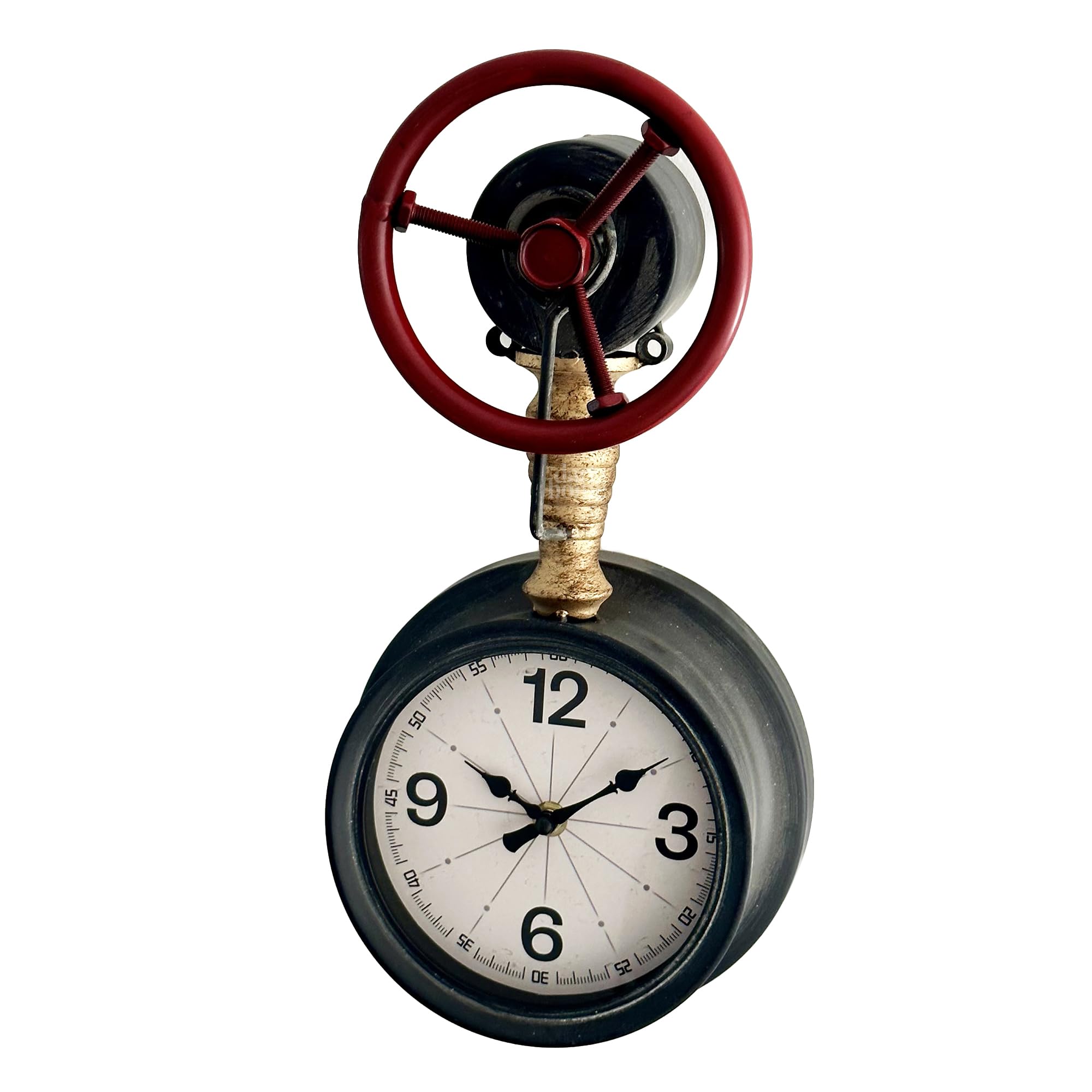 Industrial Pipe Clock Wall Metal Style Rustic Warehouse Factory Station Art Gift