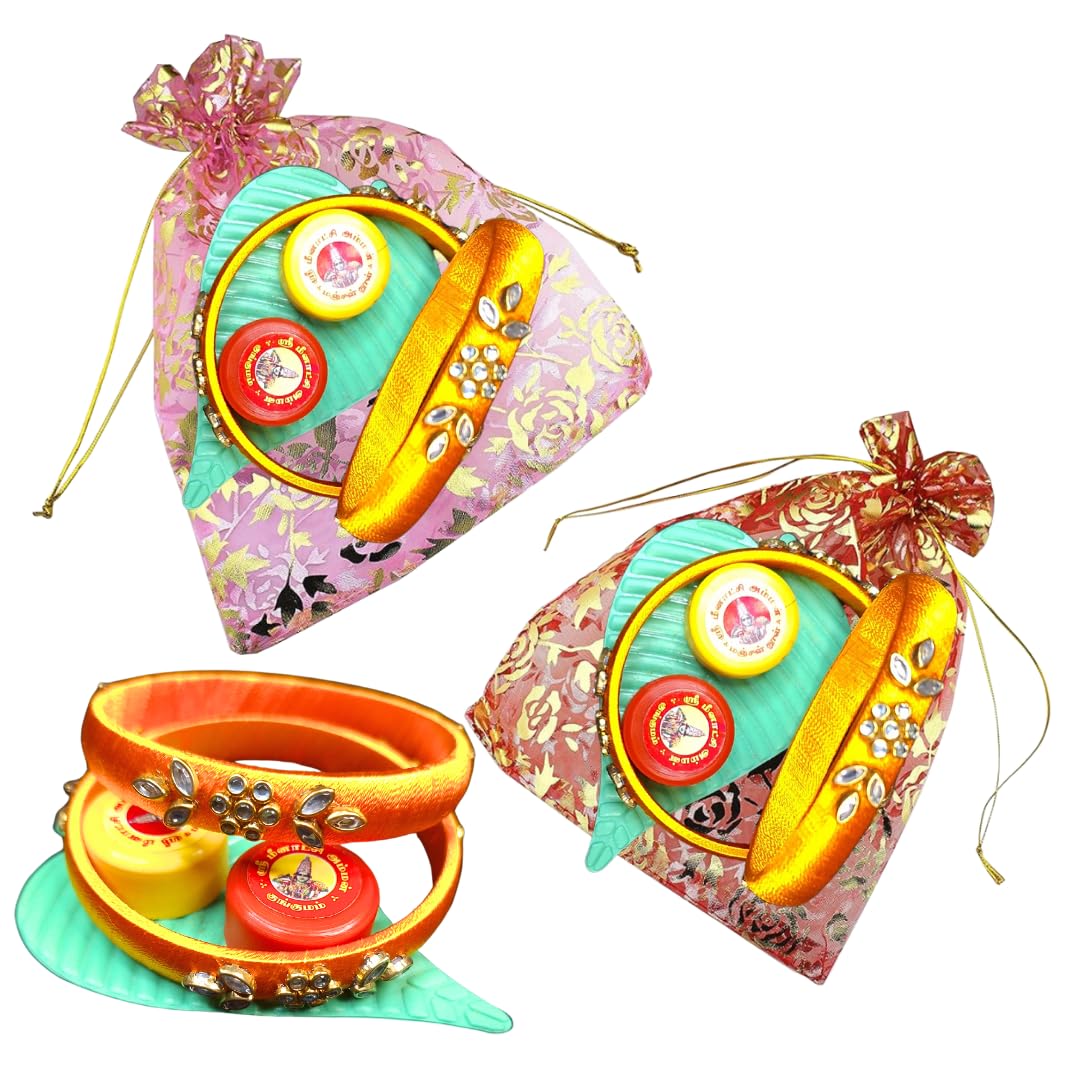 See full amazon price history chart for NandaVanam Leaf Shape Haldi Kumkum with Silk Thread Bangle Return Gift Thamboolam Set Pasapu Kumkum Set with Potli Bags Beetle Leaf Manjal Kumkum Set Assorted Bangles Color and Design Pack of 6 (6) NandaVanam Leaf Shape Haldi Kumkum with Silk Thread Bangle Return Gift Thamboolam Set Pasapu Kumkum Set with Potli Bags Beetle Leaf Manjal Kumkum Set Assorted Bangles Color and Design Pack of 6 (6) (B0CS5VBM51) Amazon Price History, Amazon Price Tracker