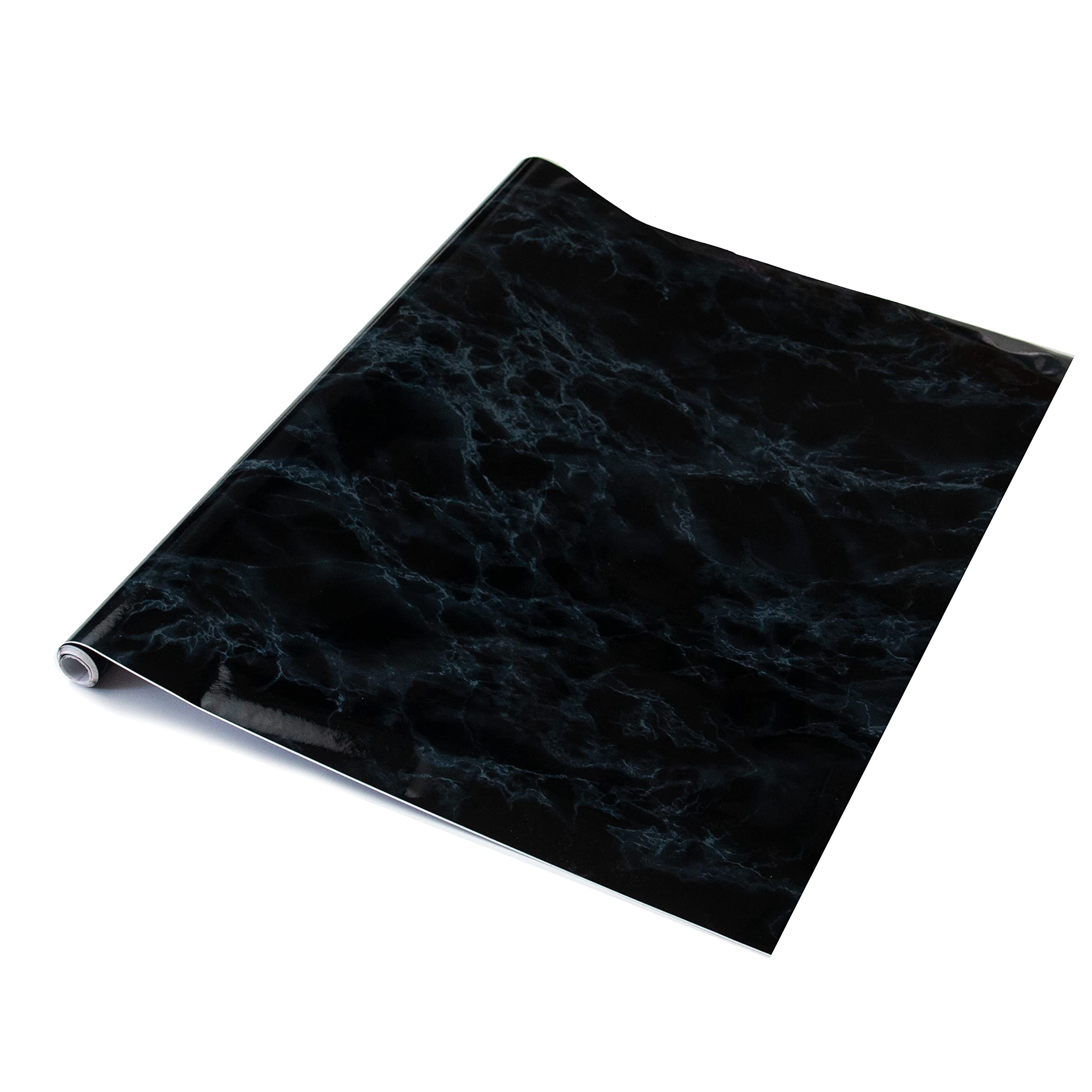 Self Adhesive Vinyl Wrap Film for Kitchen Worktops dc fix Marble Black (45CM, 10M)